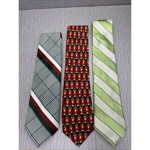 Lot of 3‎ Silk Ties Michael Kors Brooks Brothers Vineyard Vines Classic Prints